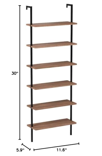 Nathan James Theo Tall Bookcase with Reclaimed Wood & Metal Frame