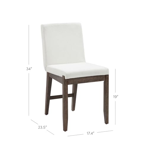 Nathan James Gracie Cream Boucle Dining Chair with Cushion